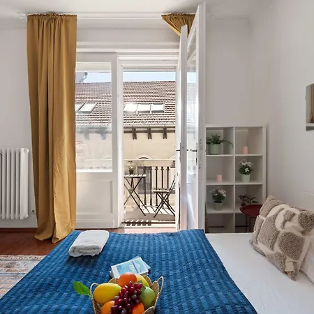 Sunny Art Flat W Balcony Heart Of District Vii Apartmán Budapešť